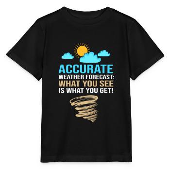 Wetter Meteorologie Meteorologe - Stanley/Stella Kinder T-Shirt MINI CREATOR  - Schwarz - Vorne - Mikhail (115cm)