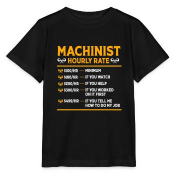 Serrurier Mécanicien CNC Génie mécanique - T-shirt bio MINI CREATOR Stanley/Stella Enfant - noir - Devant - Mikhail (115cm)
