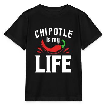 Chilli Chipotle Chili Pepper Jalapeno Hot Chili - Stanley/Stella MINI CREATOR Kids’ T-Shirt - black - Front - Mikhail (115cm)