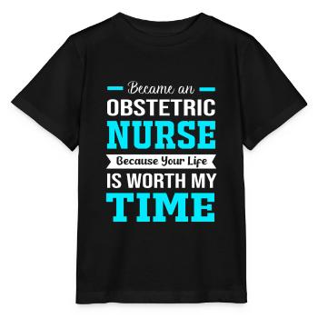 Infirmière Hôpital de Grossesse - T-shirt bio MINI CREATOR Stanley/Stella Enfant - noir - Devant - Mikhail (115cm)