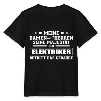 Elektriker - Seine Majestät - Stanley/Stella Kinder T-Shirt MINI CREATOR  - Schwarz - Vorne - Mikhail (115cm)
