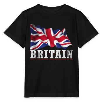 Great Britain United Kingdom UK Flag - Stanley/Stella MINI CREATOR Kids’ T-Shirt - black - Front - Mikhail (115cm)