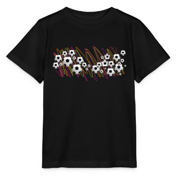 Fußbälle, Fußballfan-Streetwear - Stanley/Stella Kinder T-Shirt MINI CREATOR  - Schwarz - Vorne - Mikhail (115cm)