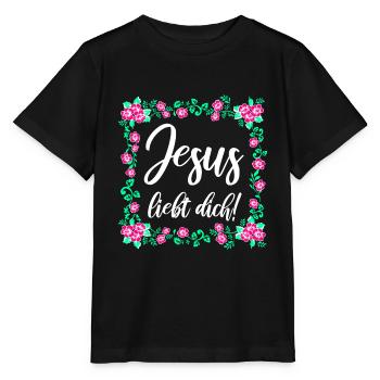 Jesus Liebt Dich - Stanley/Stella Kinder T-Shirt MINI CREATOR  - Schwarz - Vorne - Mikhail (115cm)
