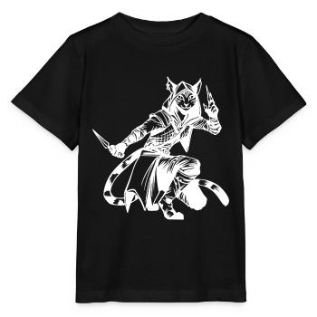 Tabaxi Rogue White - Stanley/Stella MINI CREATOR Kids’ T-Shirt - black - Front - Mikhail (115cm)