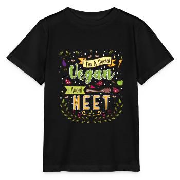 Social Past Meeting Avoid Fruit Gift - Stanley/Stella MINI CREATOR Kids’ T-Shirt - black - Front - Mikhail (115cm)