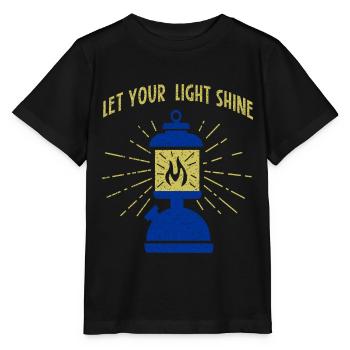 Lampe lumière nuit lumière flamme lumière sombre feu - T-shirt bio MINI CREATOR Stanley/Stella Enfant - noir - Devant - Mikhail (115cm)