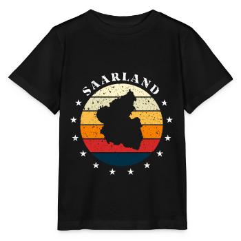 Saarland vintage design - Stanley/Stella MINI CREATOR Kids’ T-Shirt - black - Front - Mikhail (115cm)