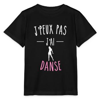 J'PEUX PAS J'AI DANSE - T-shirt bio MINI CREATOR Stanley/Stella Enfant - noir - Devant - Mikhail (115cm)