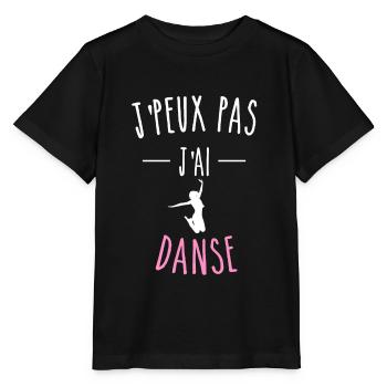 J'PEUX PAS J'AI DANSE - HUMOUR - T-shirt bio MINI CREATOR Stanley/Stella Enfant - noir - Devant - Mikhail (115cm)