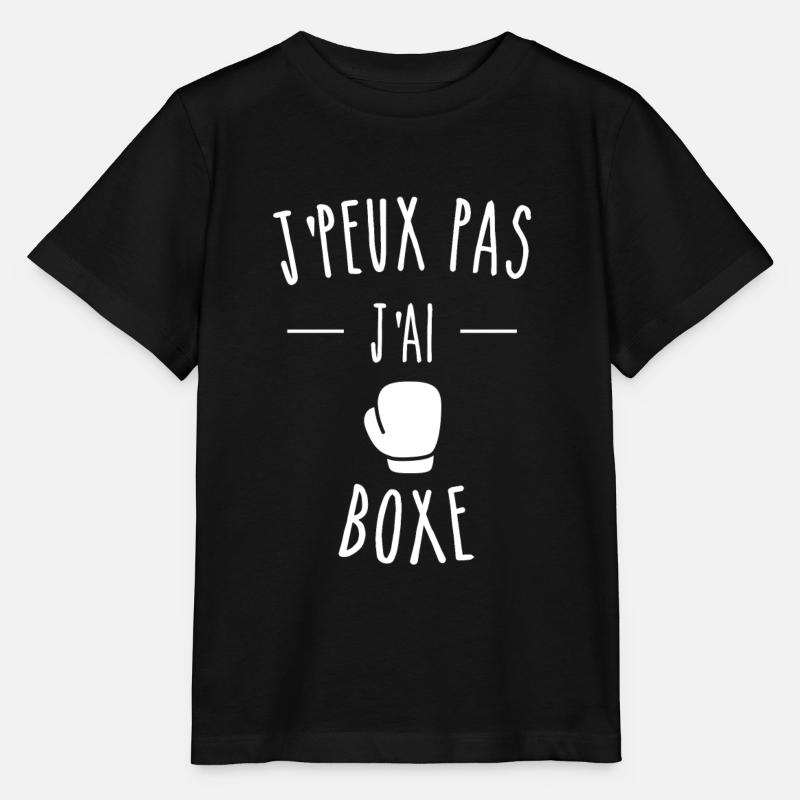 J'PEUX PAS J'AI BOXE - GANT DE BOXE - T-shirt bio MINI CREATOR Stanley/Stella Enfant - noir