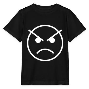 angry emoticon - Stanley/Stella MINI CREATOR Kids’ T-Shirt - black - Front - Mikhail (115cm)