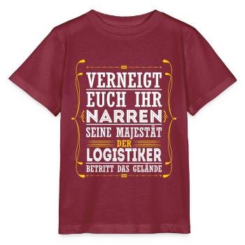 Verneigt euch Ihr Narren Logistiker Lagerist - Stanley/Stella Kinder T-Shirt MINI CREATOR  - Burgunderrot - Vorne - Kain (125cm)