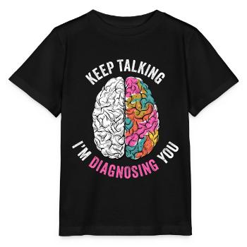 Psychologie psychologue thérapeute cadeau psyché - T-shirt bio MINI CREATOR Stanley/Stella Enfant - noir - Devant - Mikhail (115cm)