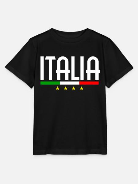 Drapeau de football Italie Italia - T-shirt bio MINI CREATOR Stanley/Stella Enfant - noir