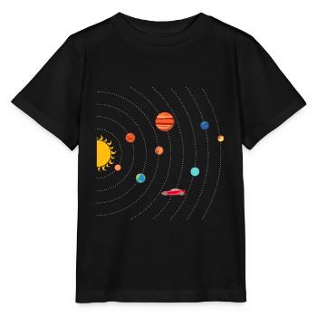 Tesla dans Space Solar System SpaceX - T-shirt bio MINI CREATOR Stanley/Stella Enfant - noir - Devant - Mikhail (115cm)