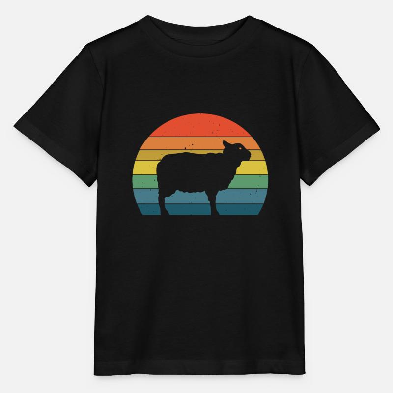 Moutons Moutons Éleveurs de moutons Berger Farm - T-shirt bio MINI CREATOR Stanley/Stella Enfant - noir