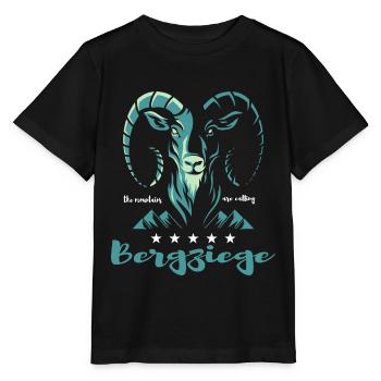 bergziege bergwandern bergziel via ferrata alpin - Stanley/Stella Kinder T-Shirt MINI CREATOR  - Schwarz - Vorne - Mikhail (115cm)