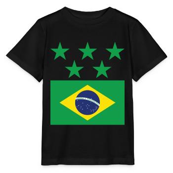 Brazil - Stanley/Stella MINI CREATOR Kids’ T-Shirt - black - Front - Mikhail (115cm)