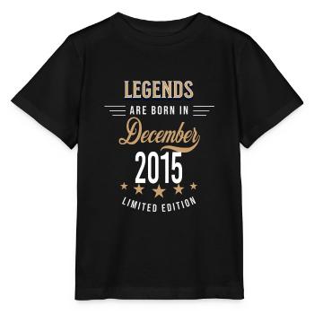 Legenden werden im Dezember 2015 geboren - Stanley/Stella Kinder T-Shirt MINI CREATOR  - Schwarz - Vorne - Mikhail (115cm)
