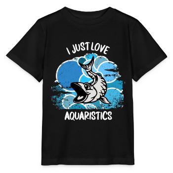 Aquarium Aquarists Fish Ornamental fish Aquaristics - Stanley/Stella MINI CREATOR Kids’ T-Shirt - black - Front - Mikhail (115cm)