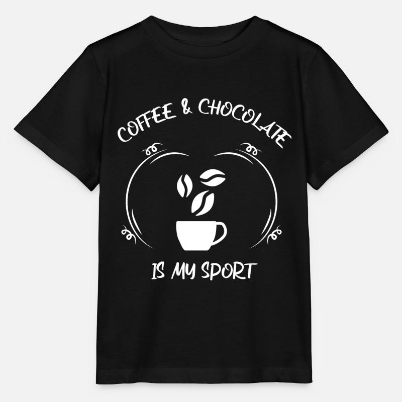 Coffee, espresso, coffee & chocolate - Stanley/Stella MINI CREATOR Kids’ T-Shirt - black
