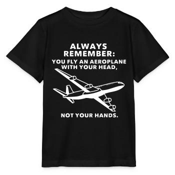 Pilote d'avion - T-shirt bio MINI CREATOR Stanley/Stella Enfant - noir - Devant - Mikhail (115cm)