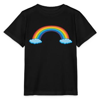 Arc en ciel Rainbow enfant bébé fée ciel - T-shirt bio MINI CREATOR Stanley/Stella Enfant - noir - Devant - Mikhail (115cm)