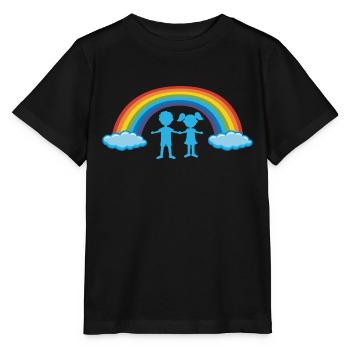 Children with Rainbow kindergarten siblings - Stanley/Stella MINI CREATOR Kids’ T-Shirt - black - Front - Mikhail (115cm)