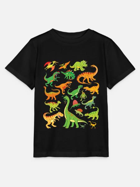 20 Dinosaurier Dino Kinder Erwachsene - Stanley/Stella Kinder T-Shirt MINI CREATOR  - Schwarz
