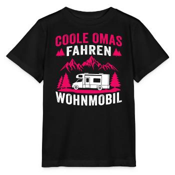 Coole omas fahren wohnmobil camping wohnwagen - Stanley/Stella Kinder T-Shirt MINI CREATOR  - Schwarz - Vorne - Mikhail (115cm)