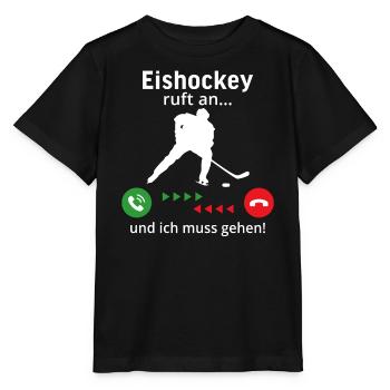 Eishockey ruft an und ich muss gehen - Stanley/Stella Kinder T-Shirt MINI CREATOR  - Schwarz - Vorne - Mikhail (115cm)