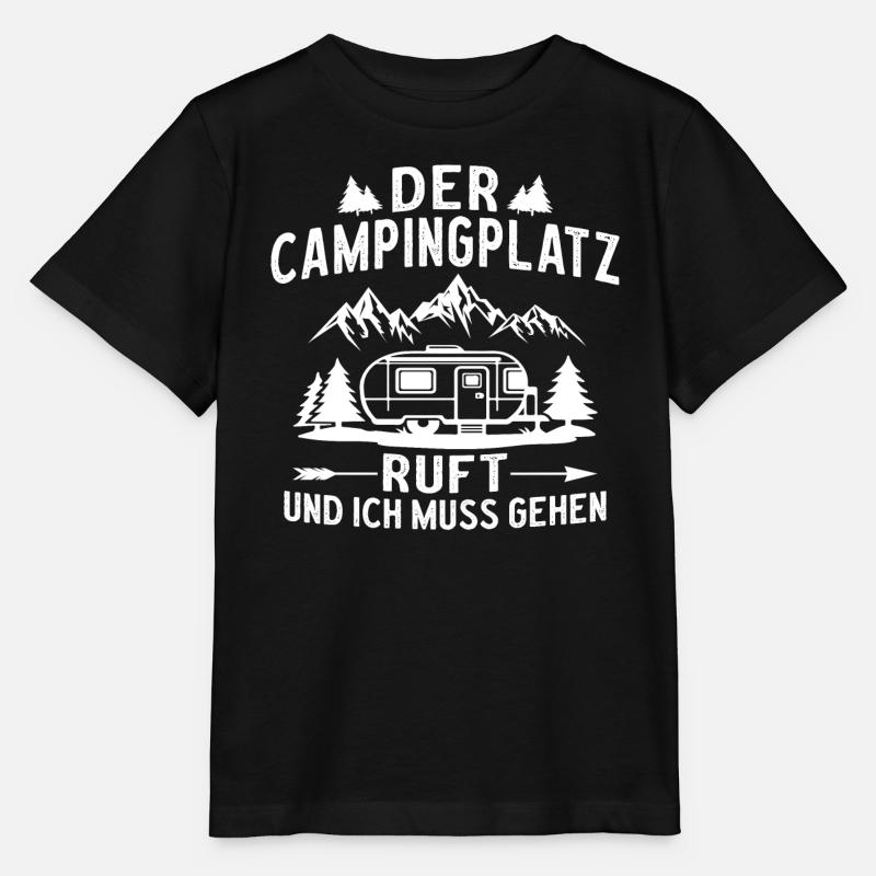 Der Campingplatz ruft und ich muss gehen - Stanley/Stella Kinder T-Shirt MINI CREATOR  - Schwarz