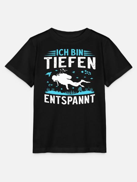 Ich bin tiefenentspannt taucher tauchen - Stanley/Stella Kinder T-Shirt MINI CREATOR - Schwarz