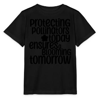 Frase - Blooming Tomorrow - Flor - T-shirt bio MINI CREATOR Stanley/Stella Enfant - noir - Devant - Mikhail (115cm)