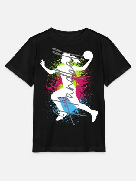 Handballerin Handball Frau Sport Handballspielerin - Stanley/Stella Kinder T-Shirt MINI CREATOR - Schwarz