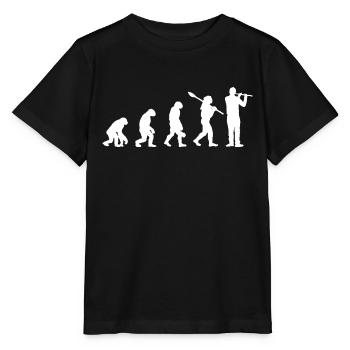 Evolution Flute Shirt - Stanley/Stella Kinder T-Shirt MINI CREATOR  - Schwarz - Vorne - Mikhail (115cm)