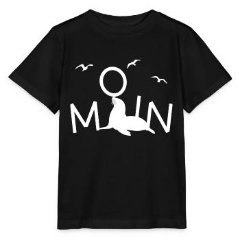 Moin Robbe Möwe - Stanley/Stella Kinder T-Shirt MINI CREATOR  - Schwarz - Vorne - Mikhail (115cm)
