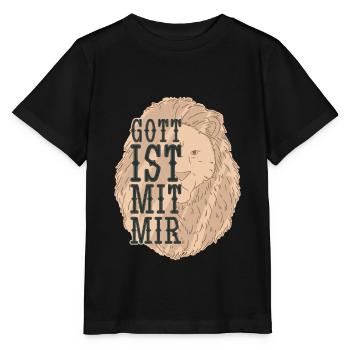 Gott ist mit Mir - Stanley/Stella Kinder T-Shirt MINI CREATOR  - Schwarz - Vorne - Mikhail (115cm)