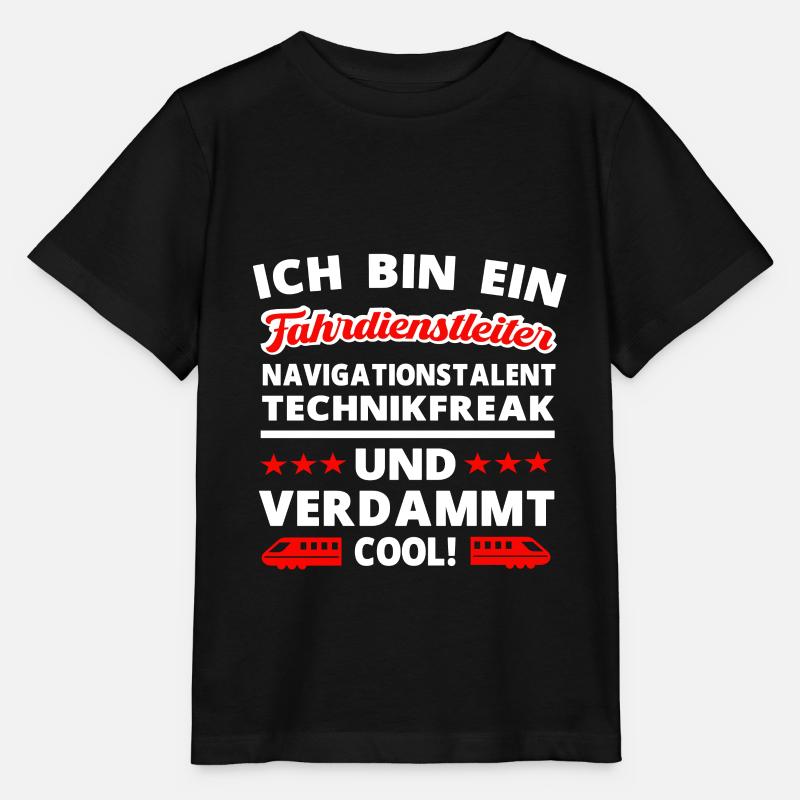 Fahrdienstleiter und Eisenbahner Lokomotive Bahn - Stanley/Stella Kinder T-Shirt MINI CREATOR  - Schwarz