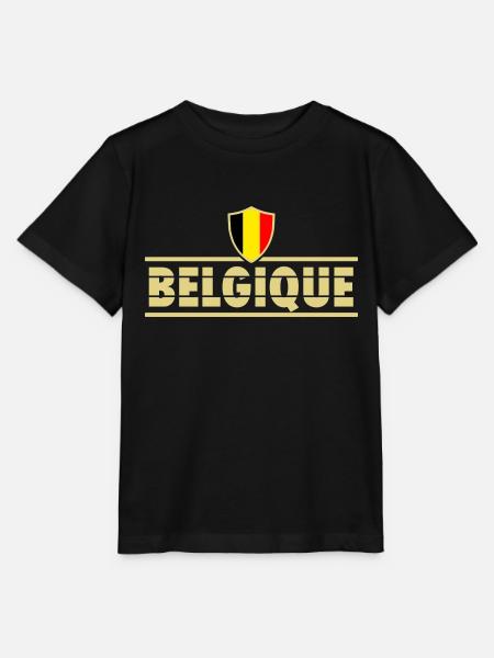 Drapeau de football Belgique Belgique Belgium - T-shirt bio MINI CREATOR Stanley/Stella Enfant - noir
