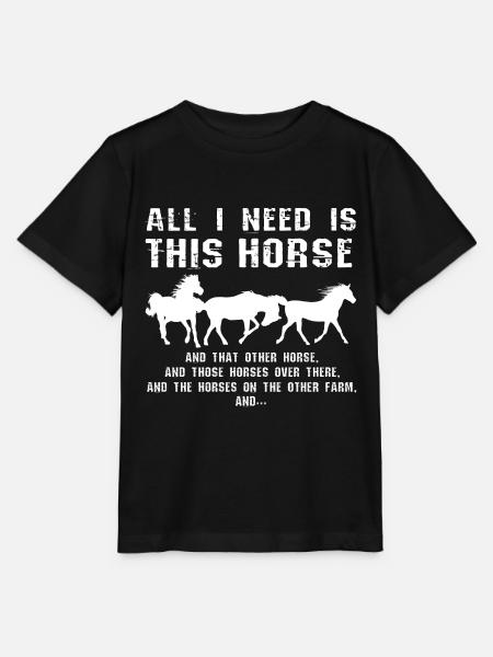 Seul le cheval - Stanley/Stella T-shirt MINI CREATOR til børn - sort