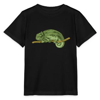 caméléon - T-shirt bio MINI CREATOR Stanley/Stella Enfant - noir - Devant - Mikhail (115cm)