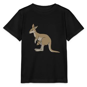 kangaroo - Stanley/Stella MINI CREATOR Kids’ T-Shirt - black - Front - Mikhail (115cm)