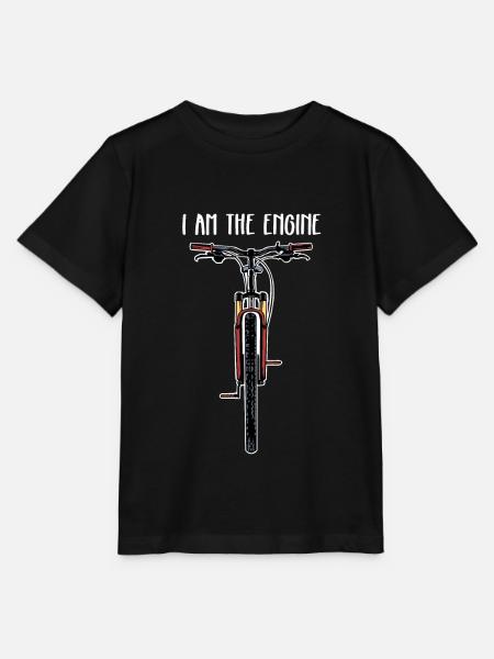 Fahrrad Lustig Ich bin der Motor Mountainbiker - Stanley/Stella Kinder T-Shirt MINI CREATOR  - Schwarz