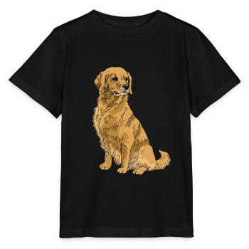 Golden Retriever - Stanley/Stella Kinder T-Shirt MINI CREATOR  - Schwarz - Vorne - Mikhail (115cm)