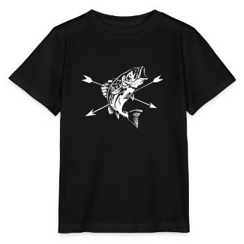 Bogen Angeln - Stanley/Stella Kinder T-Shirt MINI CREATOR  - Schwarz - Vorne - Mikhail (115cm)