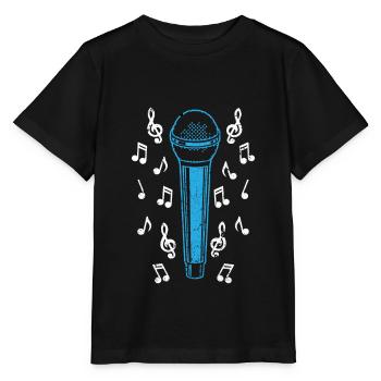 Karaoke - Stanley/Stella Kinder T-Shirt MINI CREATOR  - Schwarz - Vorne - Mikhail (115cm)