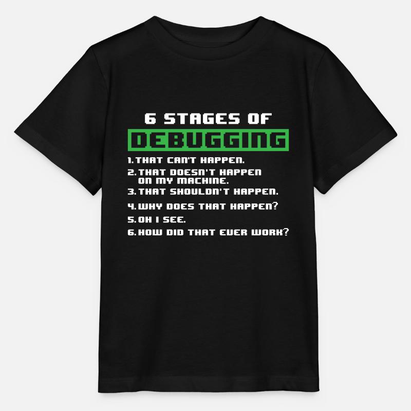 Programmeur de débogage - T-shirt bio MINI CREATOR Stanley/Stella Enfant - noir