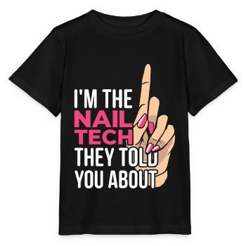 Nail artist nails manicure nail designer - Stanley/Stella MINI CREATOR Kids’ T-Shirt - black - Front - Mikhail (115cm)